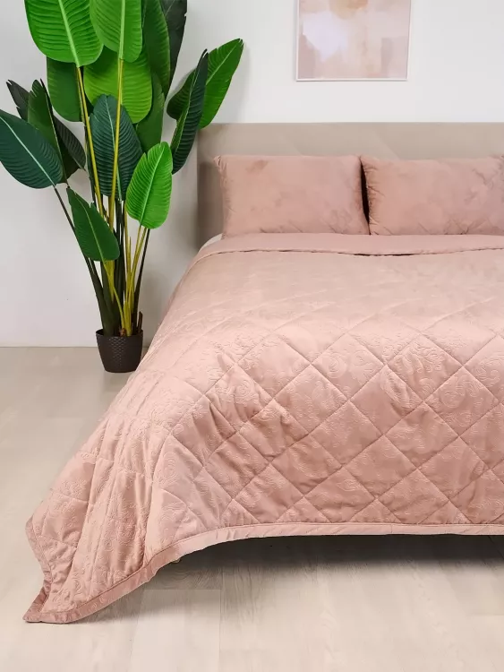 Покрывало Кристалл, цвет пудра