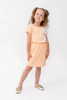 Костюм Элис Персиковый/молочный