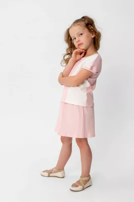 Костюм Элис розовый/молочный