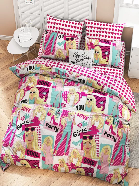 Постельное белье детское поплин без молнии - Барби