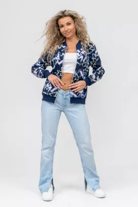 Толстовка женская Бласт (синий) футер