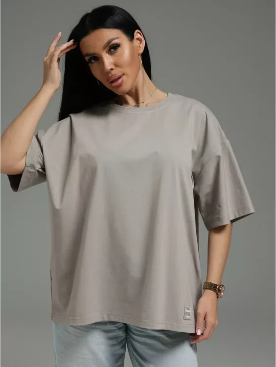 Анита-3 футболка женская (серо-бежевый)