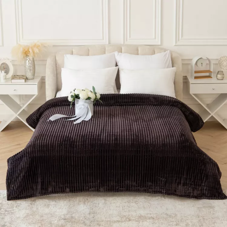 Вертикаль(серый туман) плед велсофт тубус