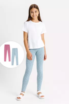Леггинсы для девочек (пара) 147719-2