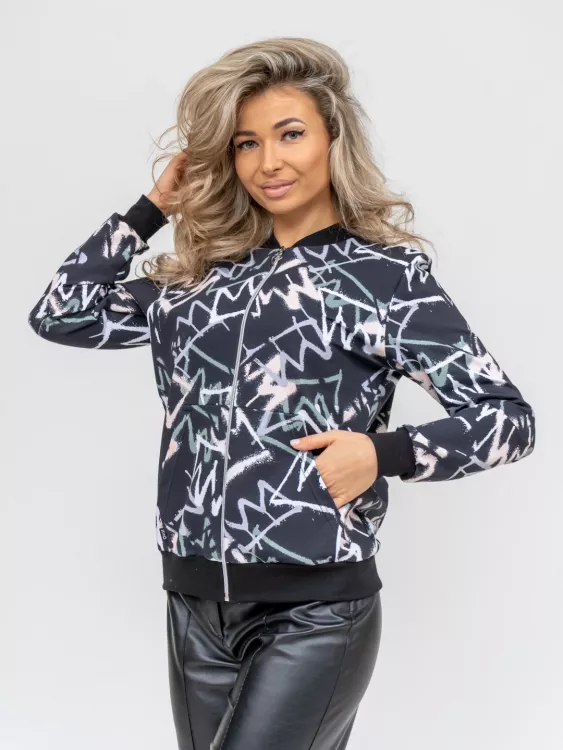 Толстовка женская Бласт (черный) футер