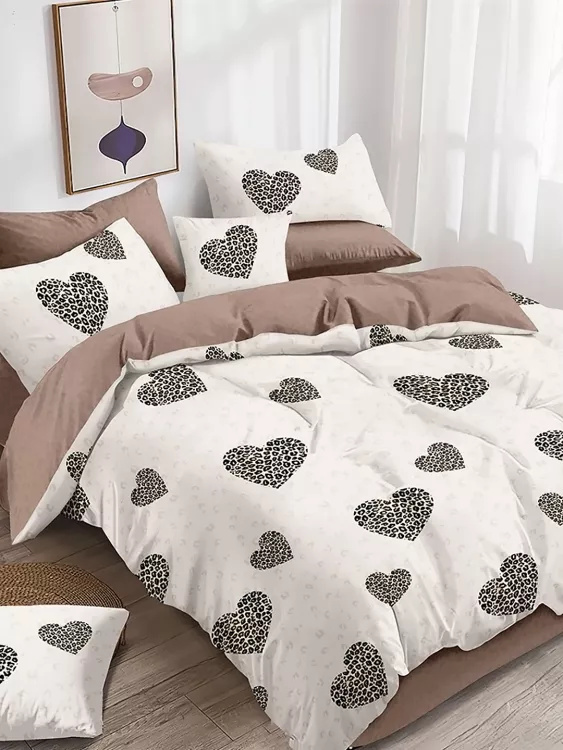 Постельное белье поплин эксклюзив на молнии - Леопардовая любовь