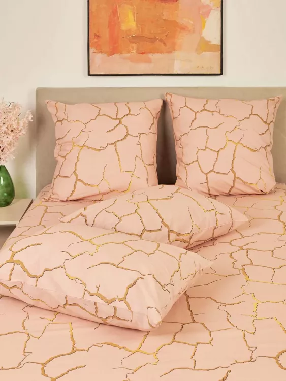 Комплект наволочек бязь - Кракле, цвет пудра