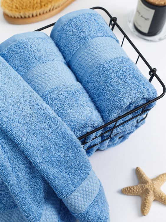 Полотенце махровое - Голубой