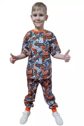 Детский костюм с брюками 33059 кулирка