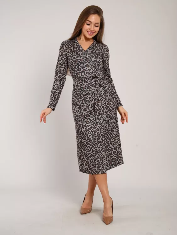 *Платье женское Ф-1-073е (леопард)