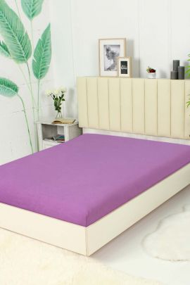 Простыня на резинке Махра - Сирень