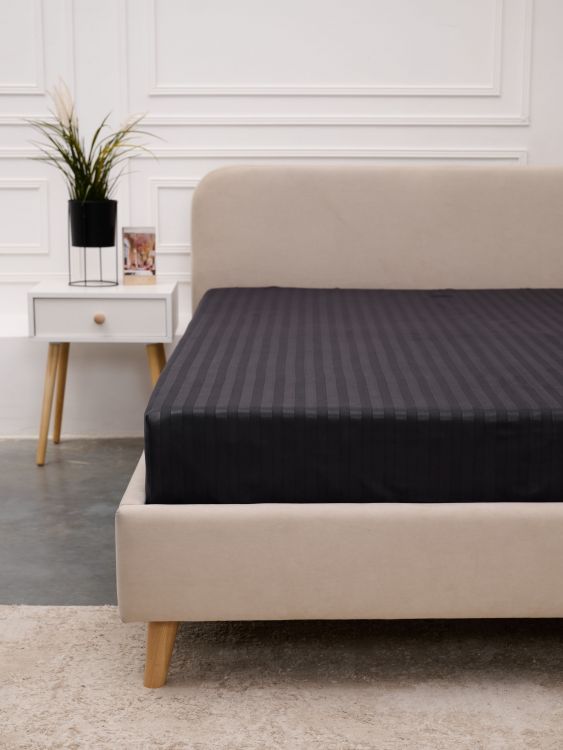 Простыня Микрофибра Страйп - Графит