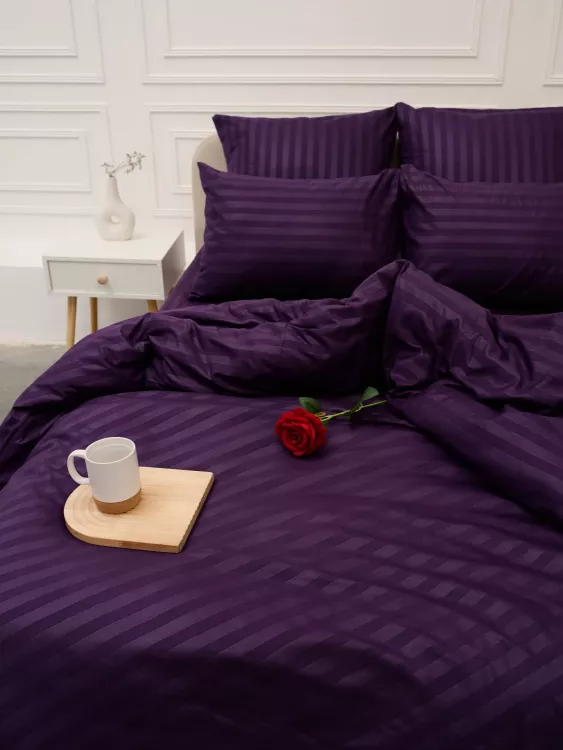 Пододеяльник Микрофибра Страйп - Фиолетовый