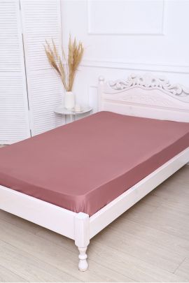 Простыня из полисатина гладкокрашенного - Коричневый