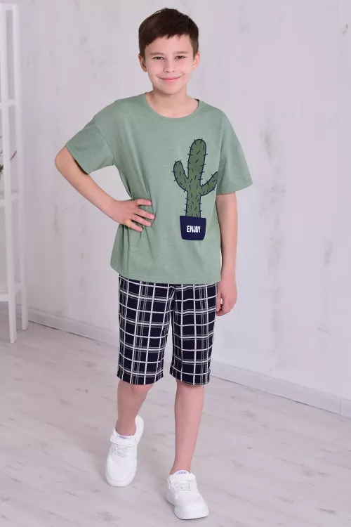 Пижама подростковая 11-066 (оливковый)
