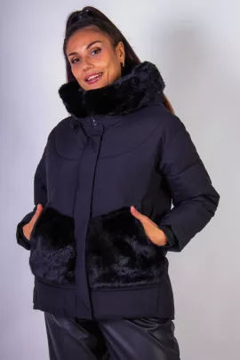 Зимняя куртка с капюшоном Меховая отделка арт.631
