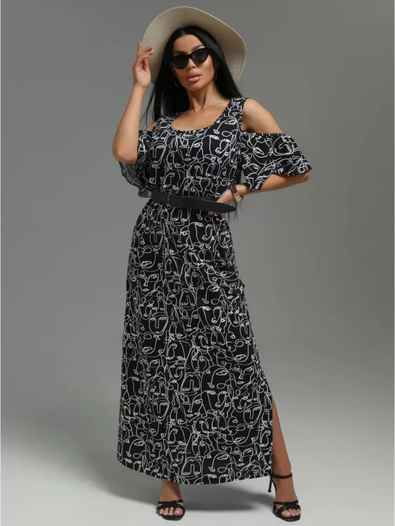 Новелла платье женское (графика черный)