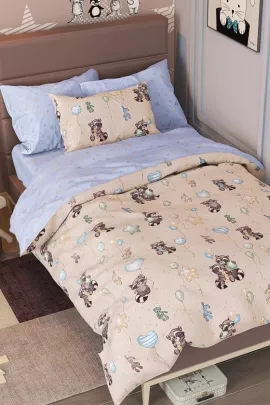 Еноты(беж) КПБ поплин детский