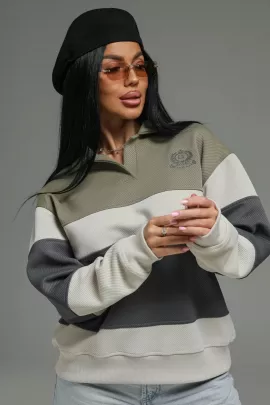 Тринити свитшот женский (оливковый)