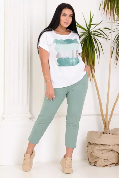 Брюки 4435 фисташковый последний размер