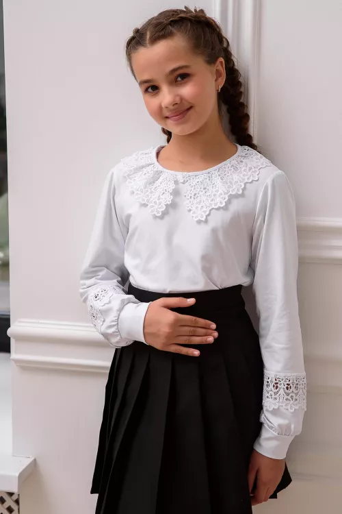 Блузка Флорентина длинный рукав школьная