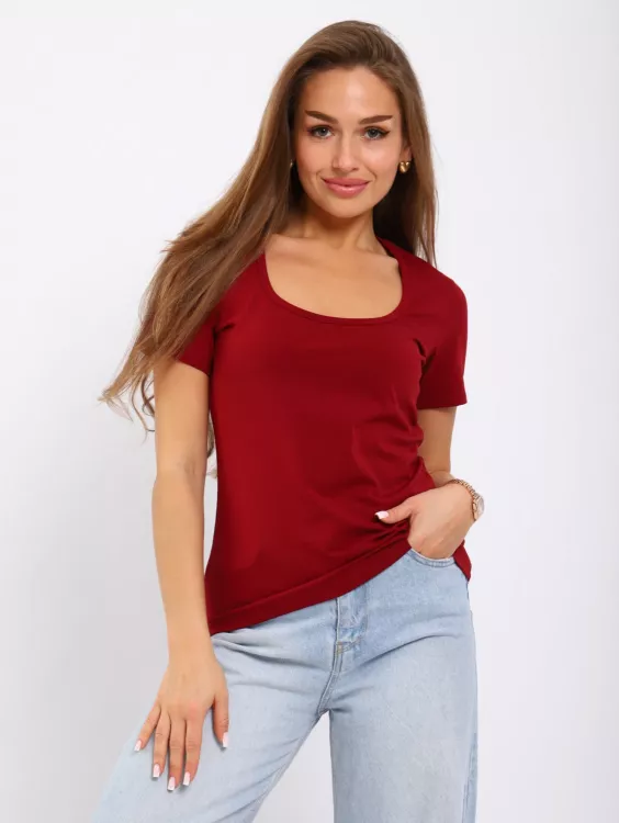 Футболка женская 6-203ж (бордо)