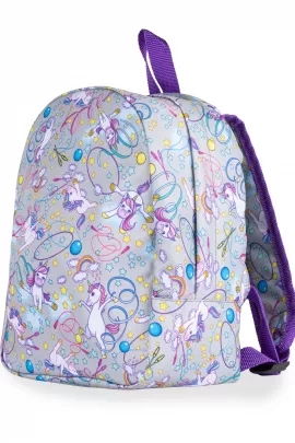 Рюкзак Малыш Единороги гимнасты серый
