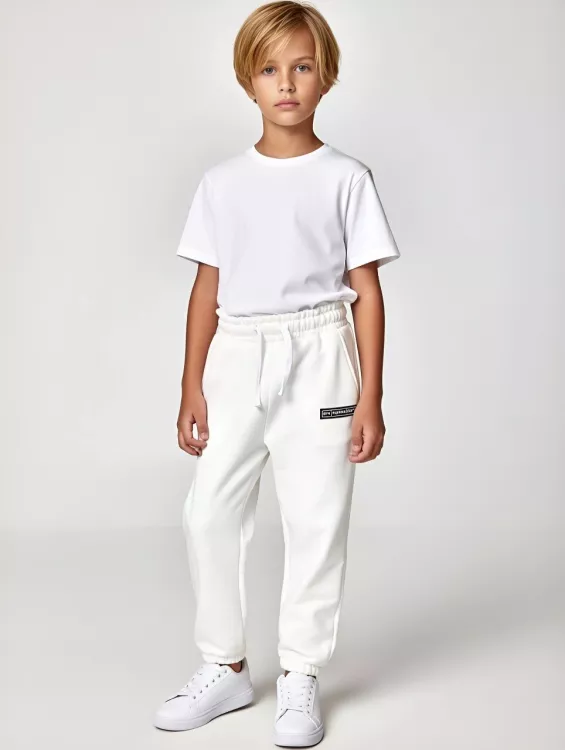 430 Брюки джоггеры детские из футера с начесом