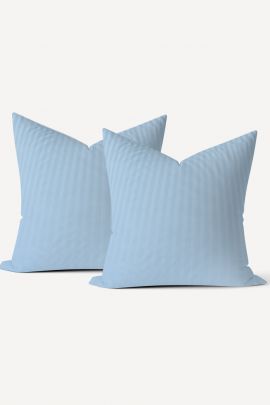 Комплект наволочек сатин страйп - Голубой
