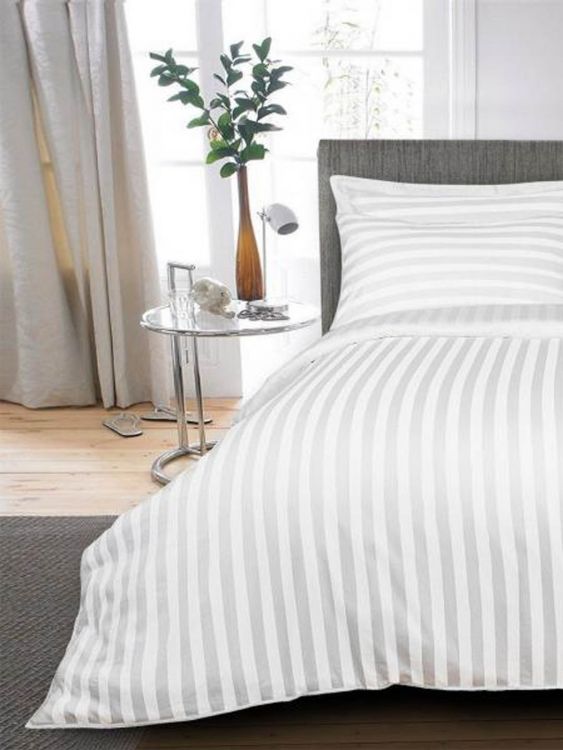 Пододеяльник сатин страйп - Белый