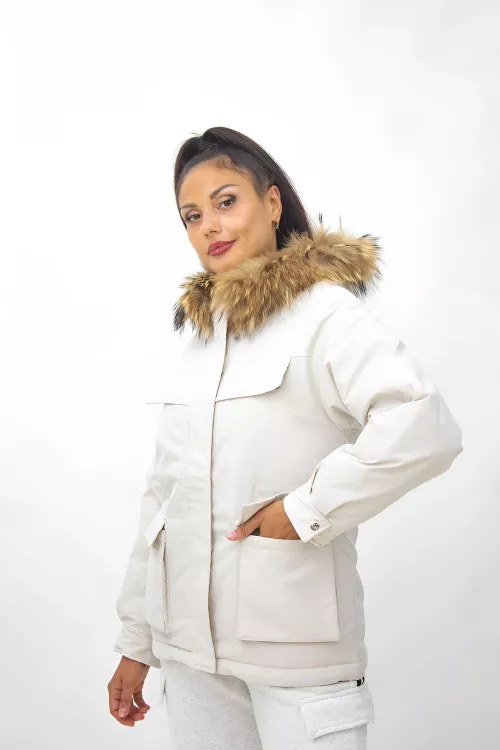 Парка с натуральным мехом, евро-зима, демисезон 7272 КЖ