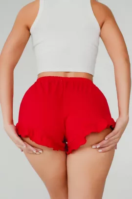 Шорты женские домашние с рюшей