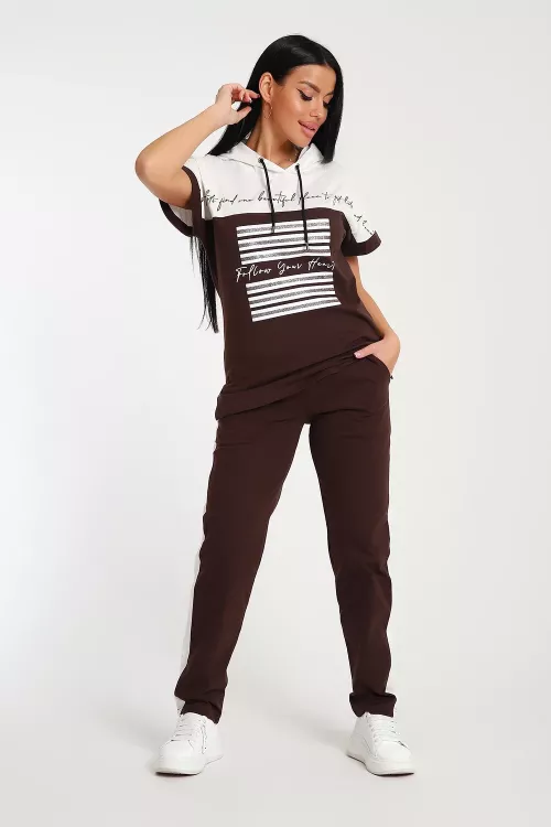 Костюм женский 78642 коричневый последний размер