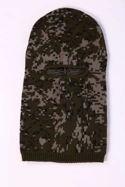 Шапка-маска  Цифра зеленая