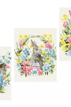 Набор полотенец "Подготовка к Пасхе" вафельн.