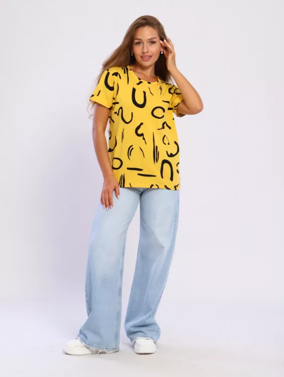 Футболка женская 6-196в (горчица)