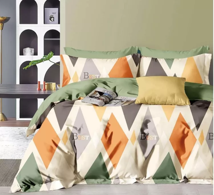 Постельное белье сатин элит на молнии - Ромбы