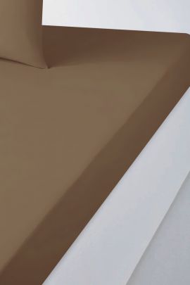 Простыня из сатина гладкокрашенного - Коричневый