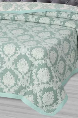 Покрывало Дамаск жаккардовое зеленый последний размер