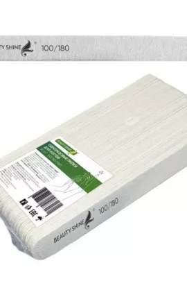 Пилка для ногтей (овал) Beauty Shine 100/180 грит (50 ШТ)