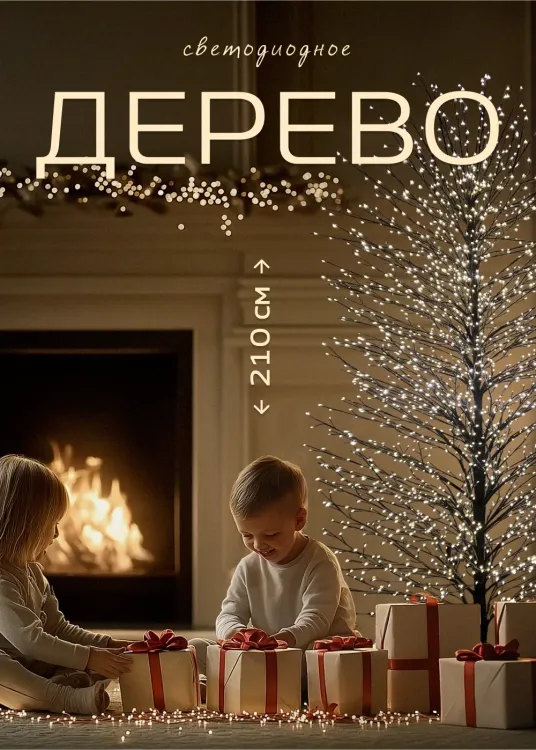 Светодиодное новогоднее дерево (210x100)