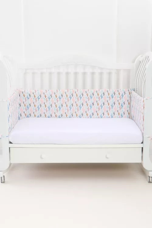Бортик в кроватку четырехсторонний арт БРК35/ламы