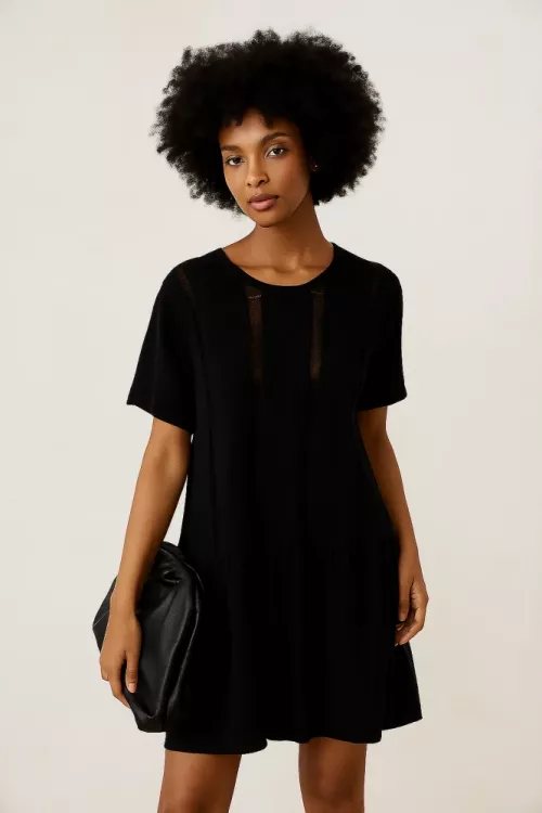 Платье Ажур Ч черный последний размер