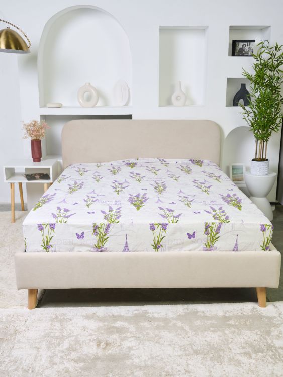 Простыня бязь на резинке - Лаванда