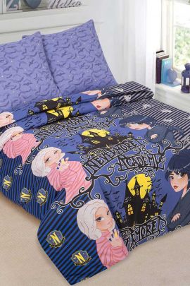 КПБ поплин 1,5 сп. с 1 нав. 70*70 с детским рисунком (молния) - Академия